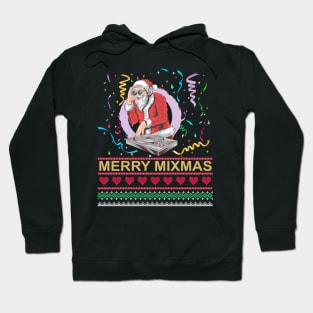 Merry Mixmas Funny Christmas Dj Music Party Ugly Hoodie